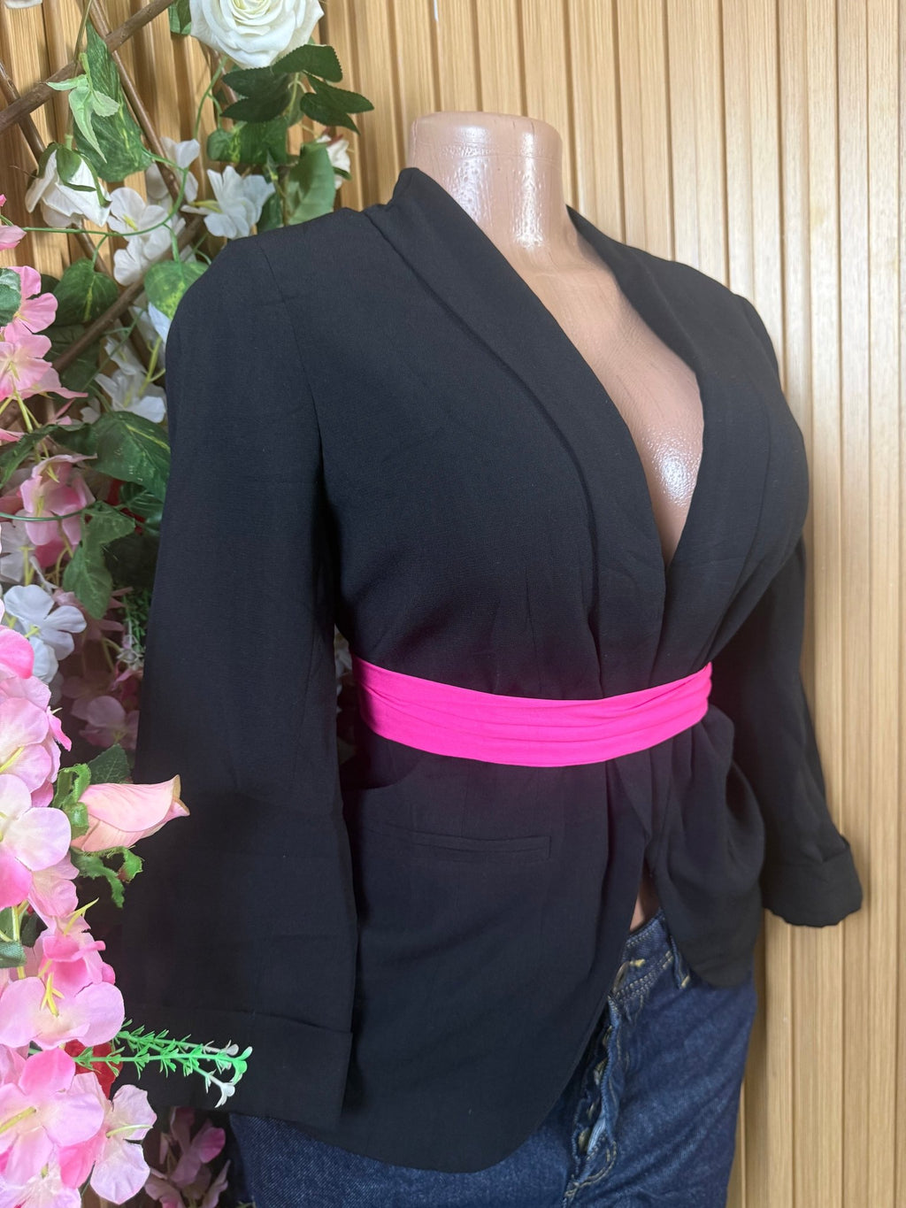 Veste blazer pour femme couleur noire - Perluna Store