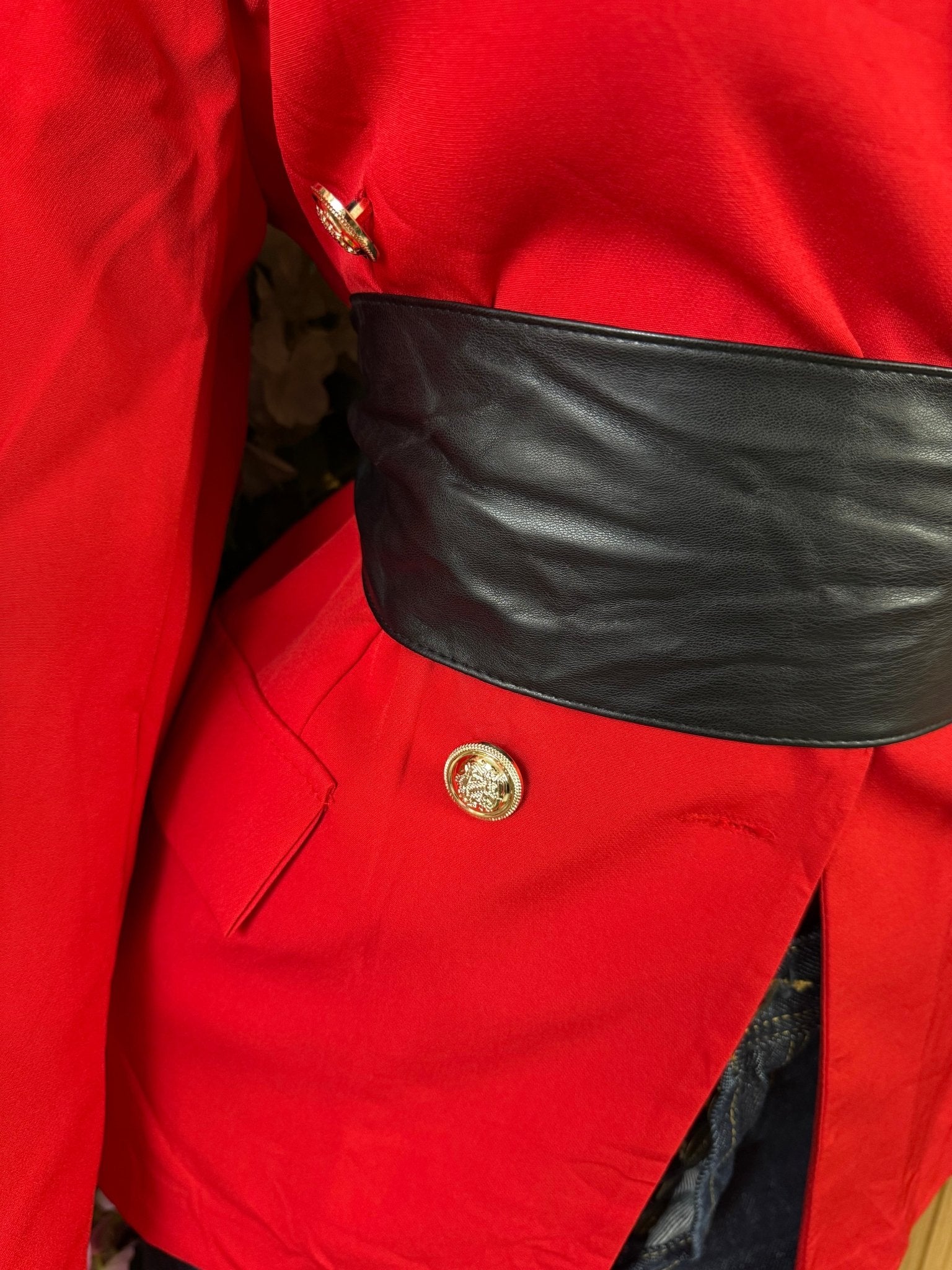 Veste blazer pour femme couleur rouge bordeaux - Perluna Store