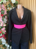 Veste blazer pour femme de couleur noire - Perluna Store